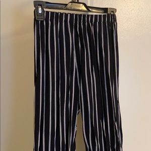 navy blue and white brandy pants